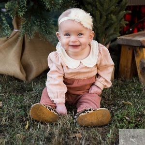 City Mouse color block long sleeve romper